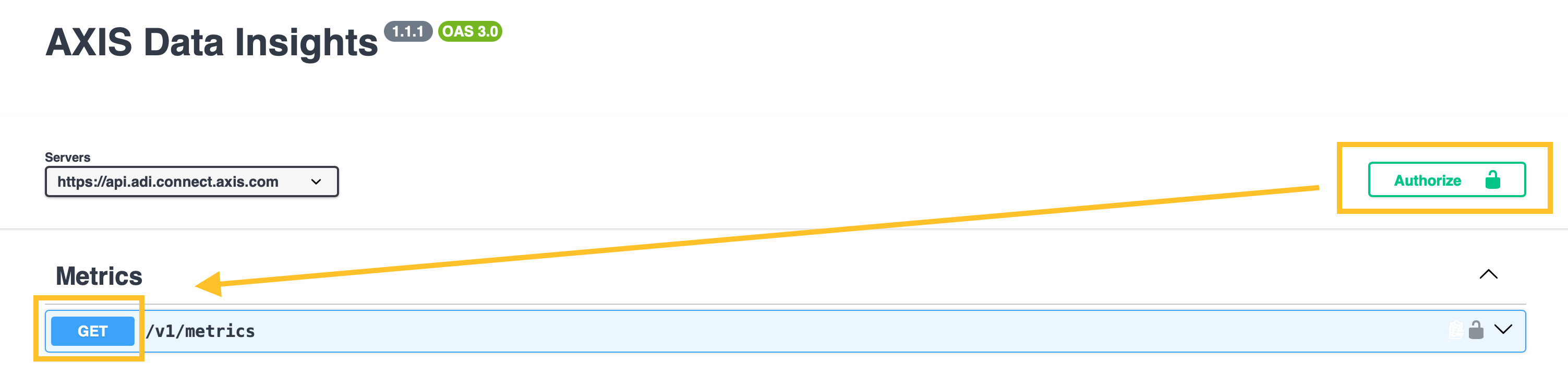Get metrics